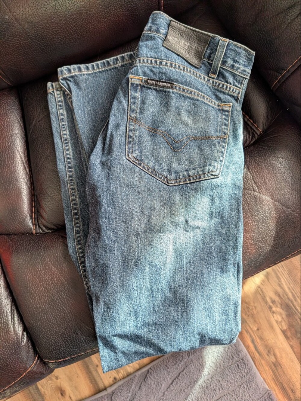 Harley-Davidson Light Blue Straight Jeans 32x34
